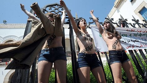&bdquo;Femen&ldquo; aktyvisčių protestas Tunise