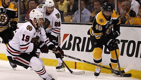 NHL finalo rungtynių akimirka