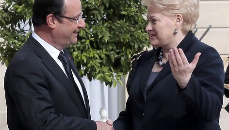 Francois Hollande'as ir Dalia Grybauskaitė