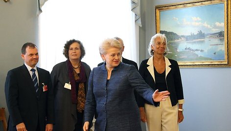 Dalia Grybauskaitė susitikime su Christine Lagarde