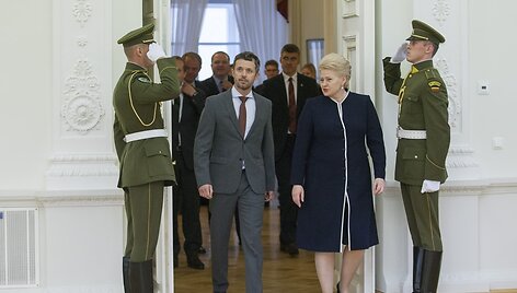 Danijos princas Frederikas ir Lietuvos prezidentė Dalia Grybauskaitė