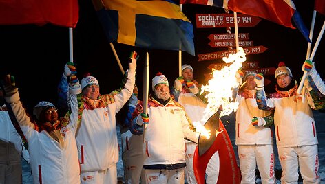 Sočio olimpinių žaidynių ugnis &Scaron;iaurės a&scaron;igalyje