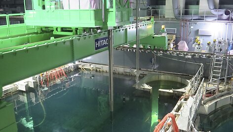 Kuro strypų i&scaron;kėlimo darbai Fuku&scaron;imos atominėje elektrinėje