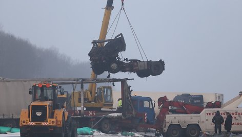 Vilkikų avarija automagistralėje Klaipėda-Kaunas