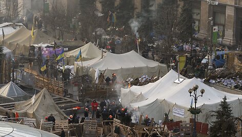Protestuotojų stovykla Kijeve