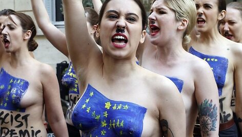 &bdquo;Femen&ldquo; aktyvistės Prancūzijoje