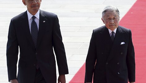 JAV prezidentas Barackas Obama ir Japonijos imperatorius Akihito