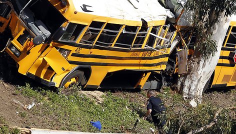 Mokyklinio autobuso avarija Kalifornijoje 