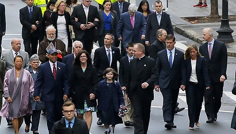 Bostono maratono pražūtingų sprogdinimų metinių minėjimas