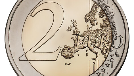 2 eurų monetos etalonas