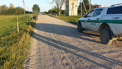 Motoroleris po avarijos Tauragės rajone 