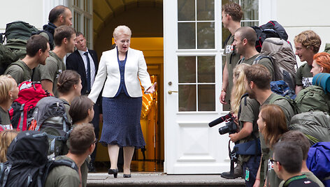 Grįžę &bdquo;Misija Sibiras&ldquo; dalyviai susitiko su Dalia Grybauskaite
