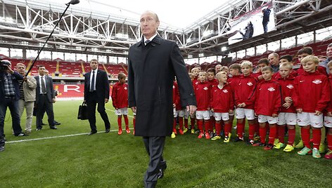 Rusijos prezidentas Vladimiras Putinas &bdquo;Spartak&ldquo; stadione