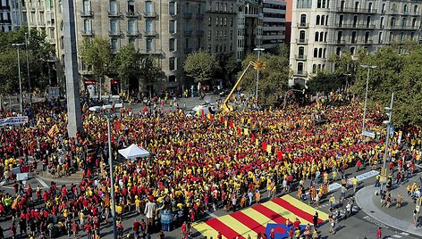 Nacionalinė Katalonijos dienos minėjimas Barselonoje 