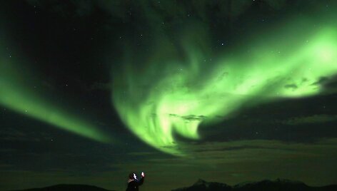 &Scaron;iaurės pa&scaron;vaistė vir&scaron; Mesterviko, Norvegijoje. 