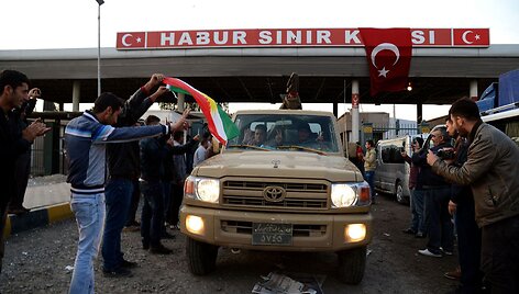Irako kurdų kovotojai Turkijoje