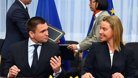 Pavlo Klimkinas ir Federica Mogherini