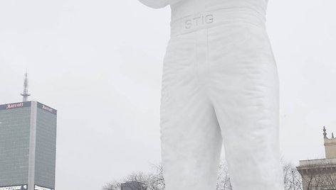 „The Stig“ statula Varšuvoje