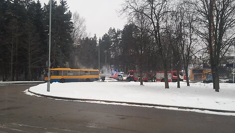 Autobuso gaisras Vilniuje