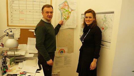 Laisvūnas Budėnas ir kra&scaron;tovaizdžio architektė Ramunė Sanderson