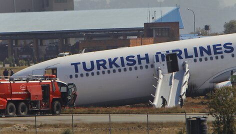 Turkijos oro linijų lėktuvas Katmandu oro uoste
