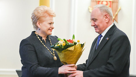 Lietuvos prezidentė Dalia Grybauskaitė ir Moldovos prezidentas Nicolae Timofti