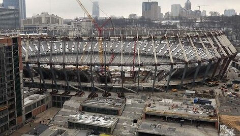 Stadiono statybos darbai