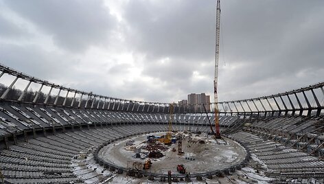 Stadiono statybos darbai