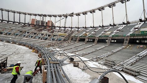 Stadiono statybos darbai