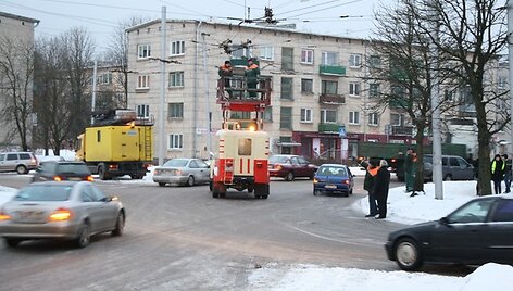 Tvarkoma troleibusų linija