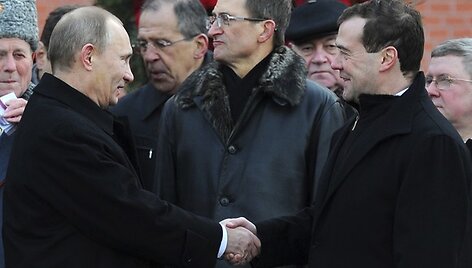 Vladimiras Putinas ir Dmitrijus Medvedevas