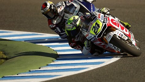 Toni Elias (priekyje) ir Jorge Lorenzo