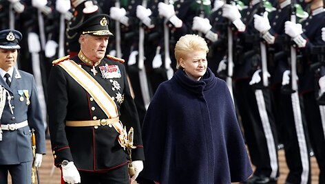 Norvegijos karalius Haraldas V ir Lietuvos prezidentė Dalia Grybauskaitė