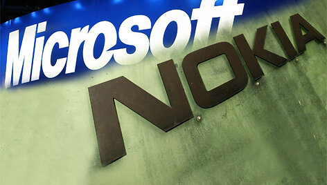 Microsoft ir Nokia logotipai