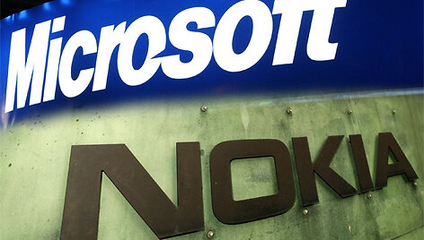 Microsoft ir Nokia logotipai