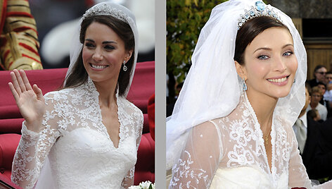 Kate Middleton (kairėje, 2011 m.), Isabella Orsini (de&scaron;inėje, 2009 m.) 