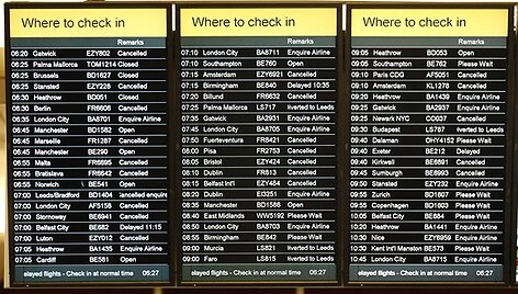 I&scaron;vykimų &scaron;vieslentė Edinburgo oro uoste