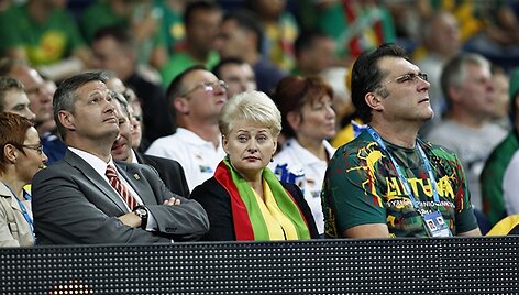 Olafuras Rafnssonas, Lietuvos prezidentė Dalia Grybauskaitė ir Arvydas Sabonis