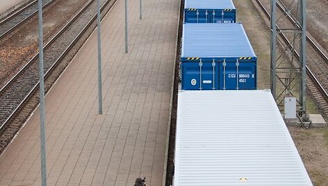 Pasitiktas konteinerinis traukinys &bdquo;Saulė&ldquo;