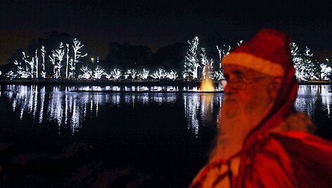 Kalėdų Senelis prie&scaron;ais Ibirapuero parką