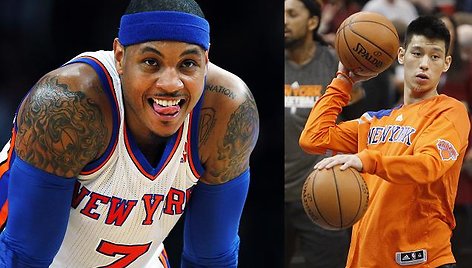 Carmelo Anthony ir Jeremy Linas