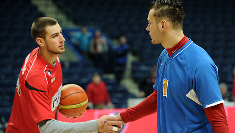 Jonas Valančiūnas ir Donatas Motiejūnas