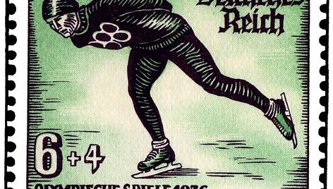 1936 m. Olimpinių žaidynių Vokietijoje pa&scaron;to ženklas