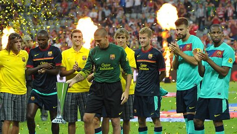 Miunchene triumfavo Barselonos futbolininkai