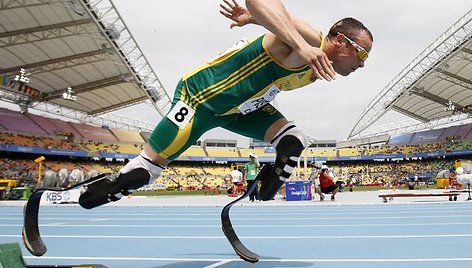 Oscaras Pistorius pirmą kartą dalyvauja pasaulio čempionate