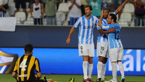 "Malaga" klubo žaidėjai džiaugiasi
