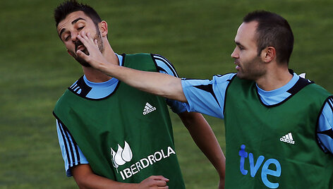 Davidas Villa ir Andresas Iniesta