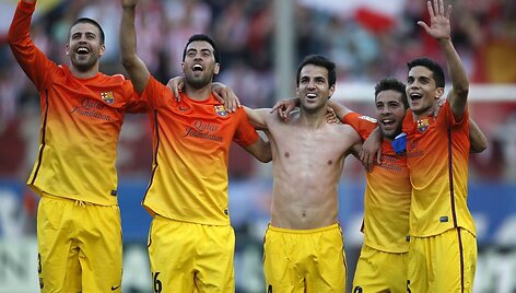 &bdquo;Barcelona&ldquo; futbolininkai &ndash; naujieji Ispanijos čempionai