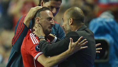 Frankas Ribery ir Josepas Guardiola