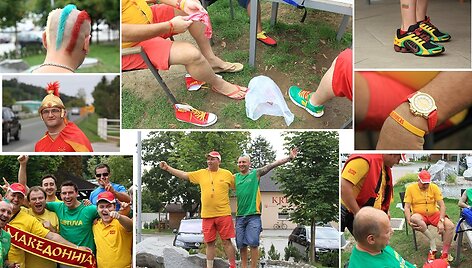Lietuvos ir Makedonijos krep&scaron;inio sirgaliai stebino originalumu